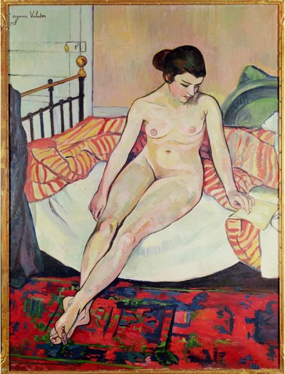 Desnudo con una manta a rayas, 1922 de Marie Clementine (Suzanne) Valadon